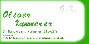 oliver kummerer business card